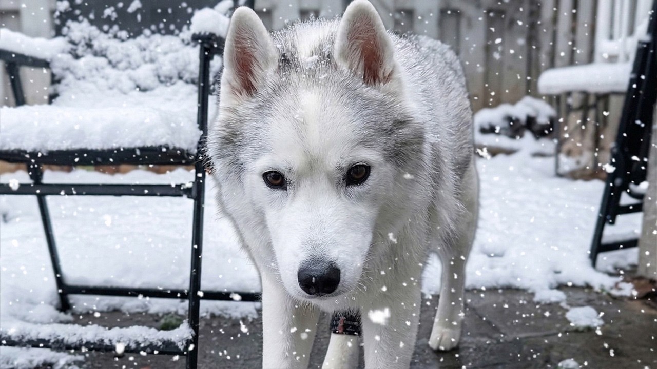 SURPRISE SNOW in Virginia? ❄️ Siberian Huskies Love This!