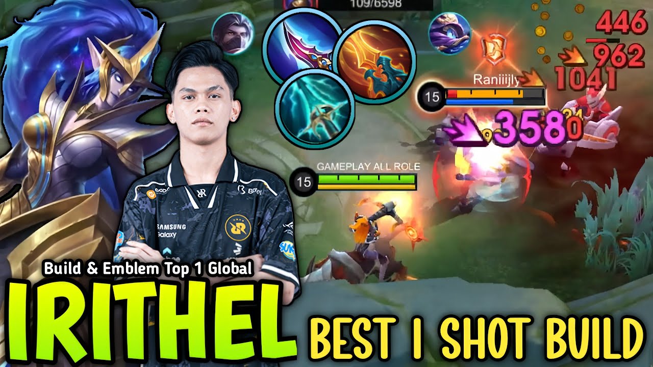 THANK YOU RRQ SKYLAR FOR IRITHEL BEST 1 SHOT BUILD TO CARRY THE TEAM - BUILD TOP 1 GLOBAL IRITHEL