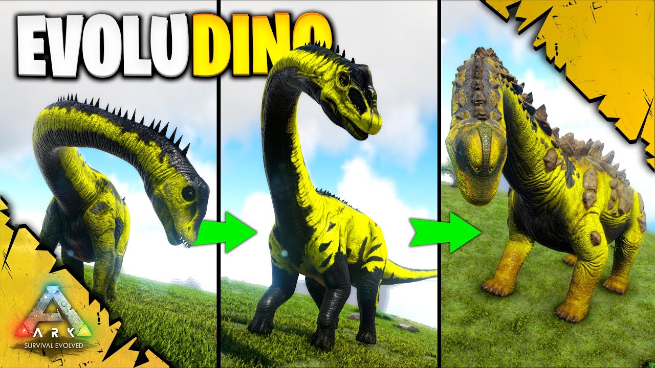 A EVOLUÇÃO DOS SAUROPODES | ARK SURVIVAL EVOLVED | EVOLUDINO