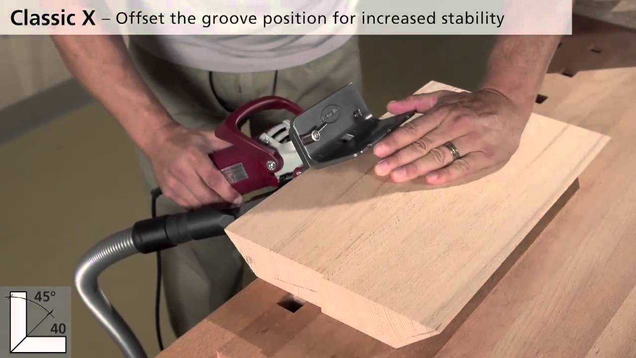 Lamello Classic X  Biscuit Joiner miter applications