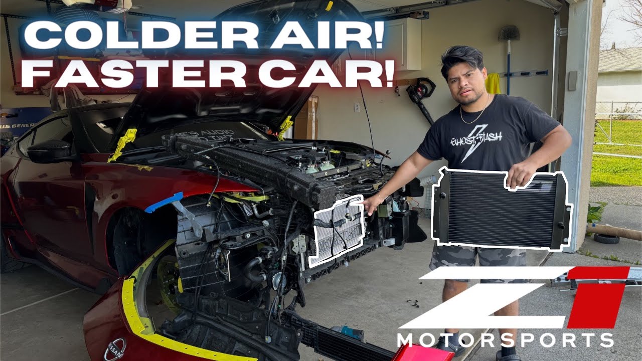 How to install NISSAN Z Z1 HEAT EXCHANGER! (COOLER AIR MORE POWER!)