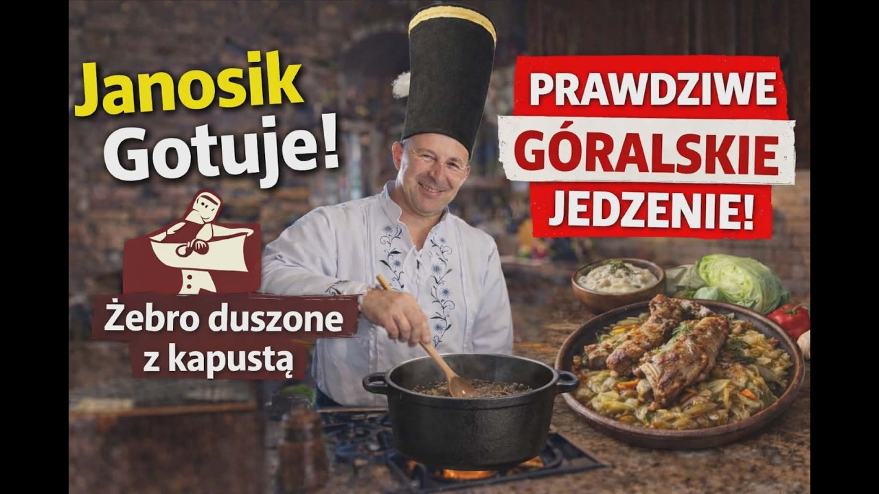 Żebro Janosika duszone w  kapuscie
