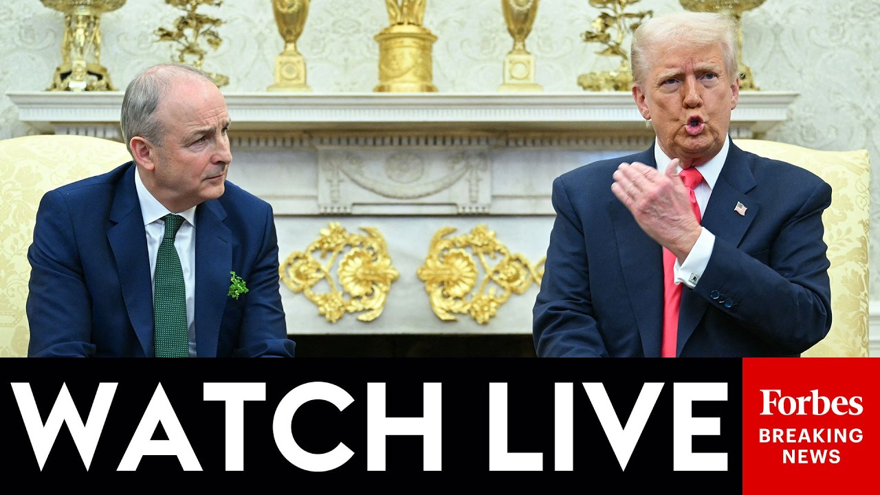 LIVE: President Trump Hosts Taoiseach Of Ireland Miche&aacute;l Martin Amidst Iran War