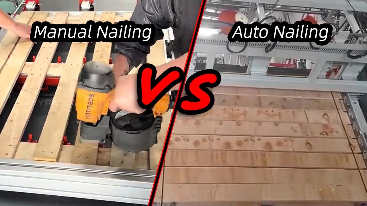 Pallet Jig Manual Nailing VS Hydraulic CNC Full Automatic Pallet Nailing Machines