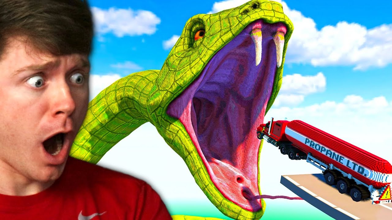 Reacting to CARS vs GIANT SNAKE! (Teardown)