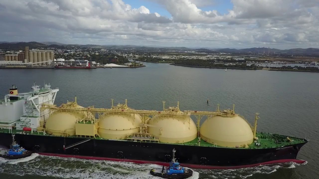LNG Ships Compilation - AWESOME aerial footage of Gladstone Harbour and Curtis Island