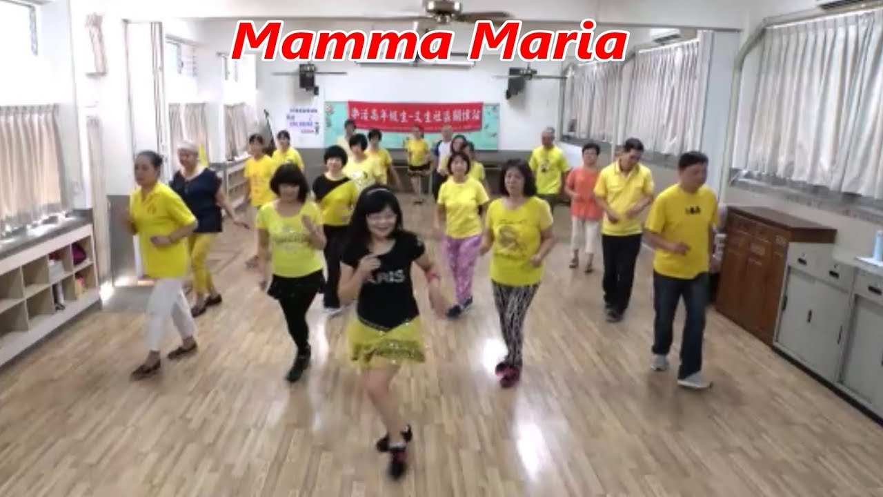 Mamma Maria｜Line Dance by Frank Trace｜Demo & Walkthru｜瑪利亞媽媽｜含導跳｜4K