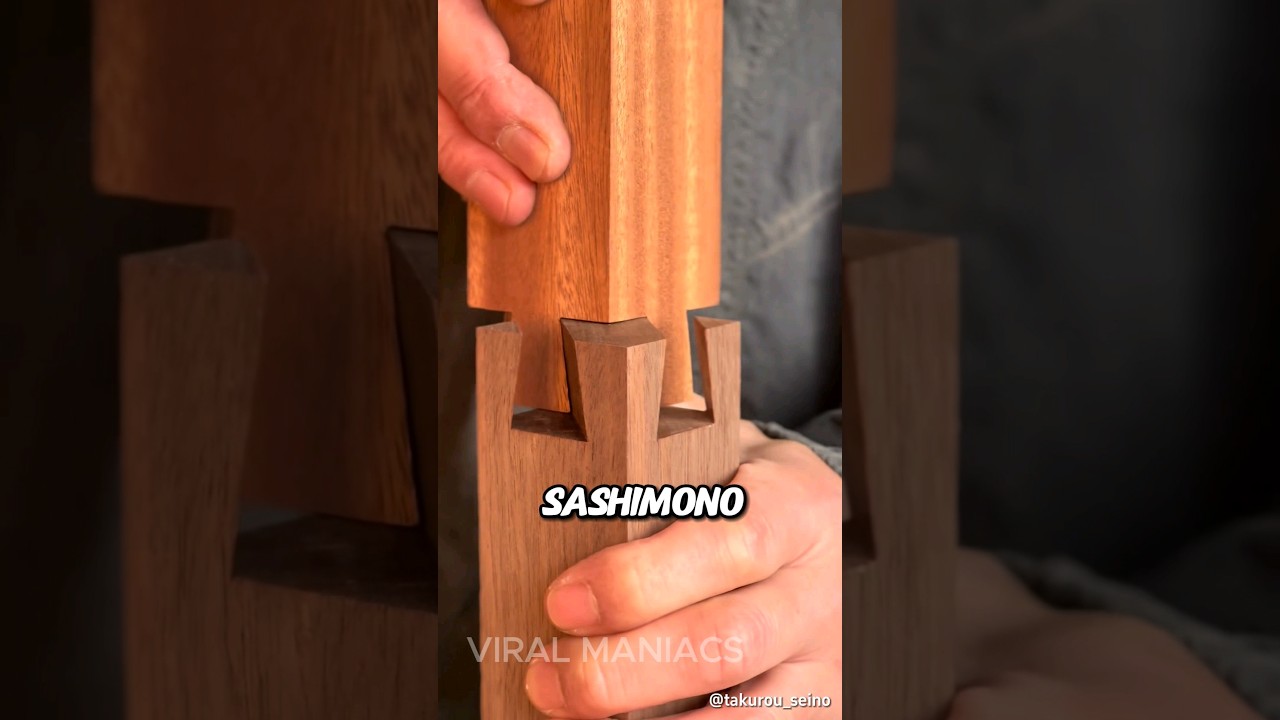 These Wood Joints Are Incredible! - Japan's Sashimono Wood Working #short