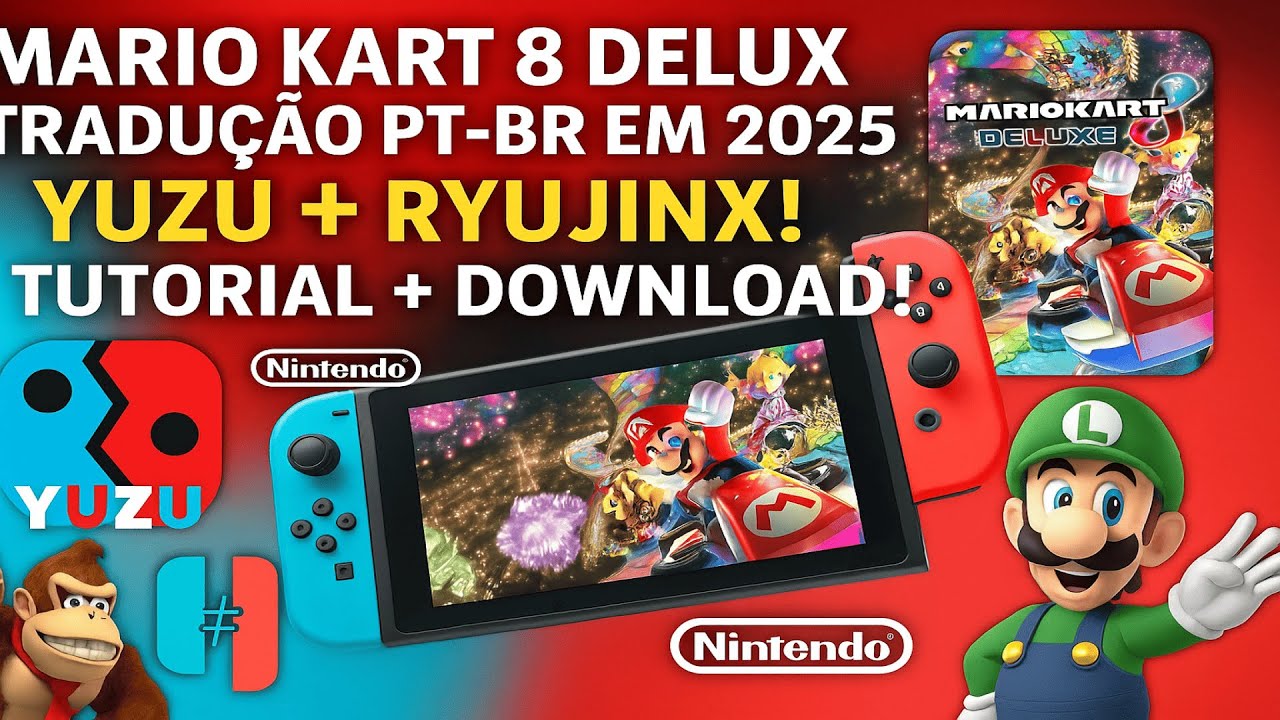 Mario Kart 8 Delux Tradução Pt Br em 2025 Yuzu + Ryujinx ! Tutorial + Download !
