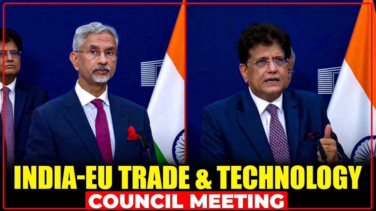 LIVE: S Jaishankar & Piyush Goyal attend 3rd India-EU Trade & Technology Council Meeting PC ISpeech