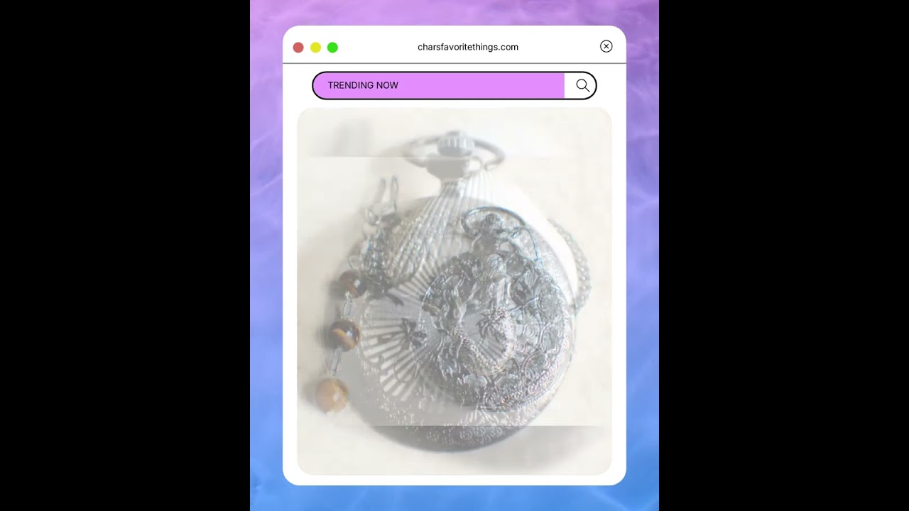 Mermaid battery operated pocket watch.