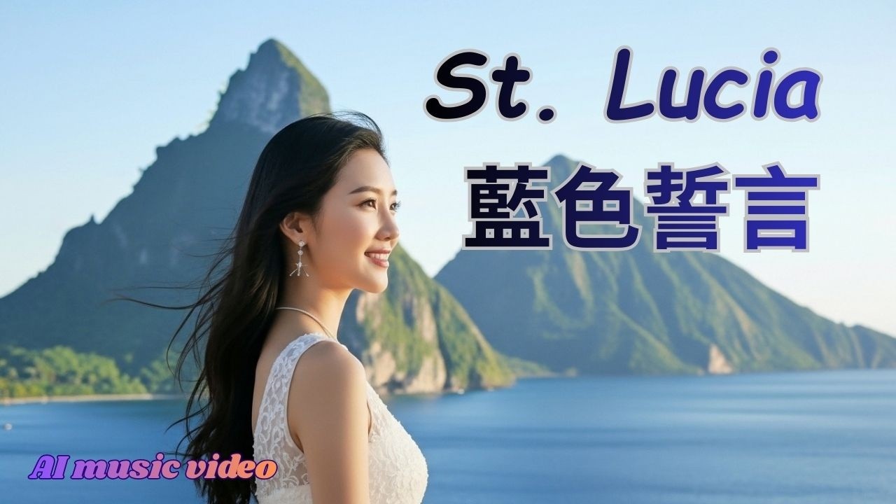 AI music video   St. Lucia  藍色誓言