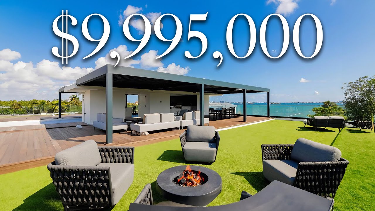 Inside a $9,995,000 MANSION in MIAMI with a Private Rooftop & 100ft Dock!