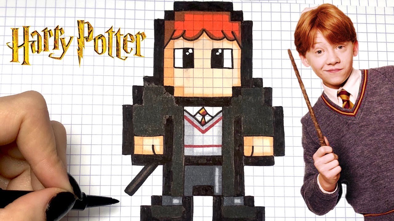 TUTO DESSIN RON PIXEL ART - HARRY POTTER