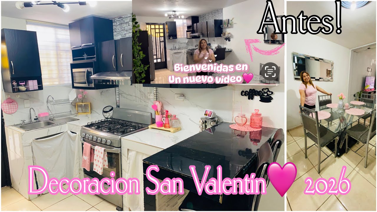 DECORACION SAN VALENTÍN🩷2026 Cocina y comedor  en Rosa 