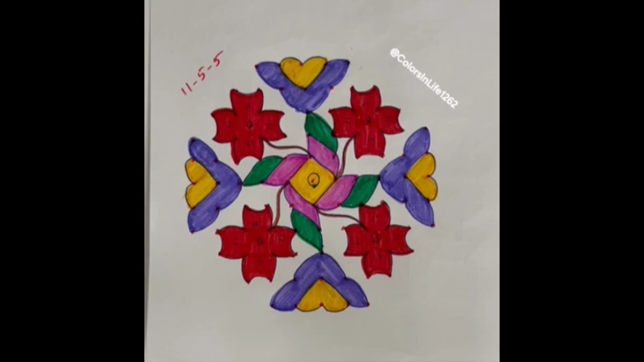 11*5*5 Dots🌺Flower Rangoli🌺Big Diwali Kolam🌺Simple Friday Kolam🌺Sankranthi Muggulu🌺Chukkala Muggulu🌺
