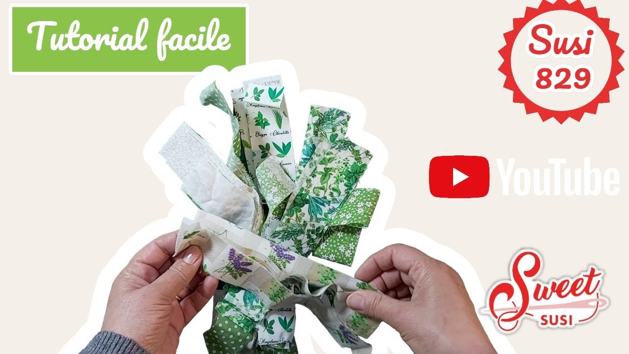 IDEA regalo con ritagli di stoffa | PRESINA CON BORDO applicato | Patchwork facile