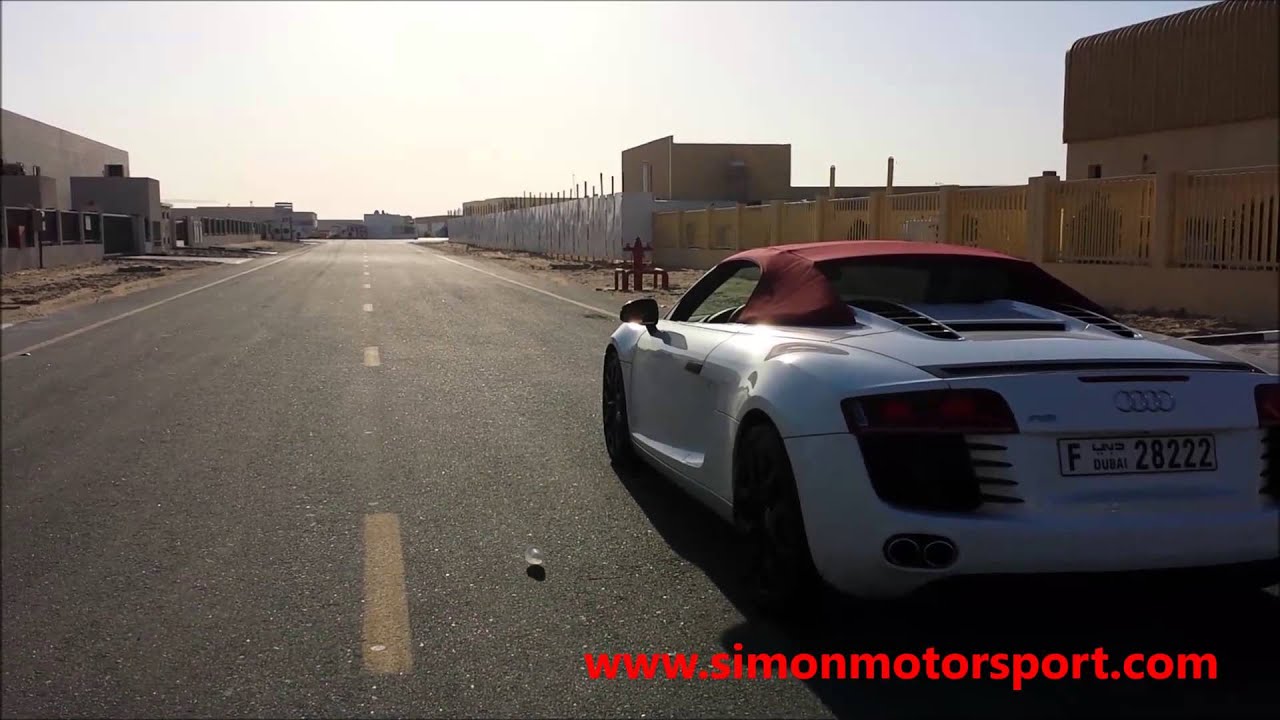 Audi R8 V8 with Tubi Rumore Exhaust by Simon Motorsport Dubai