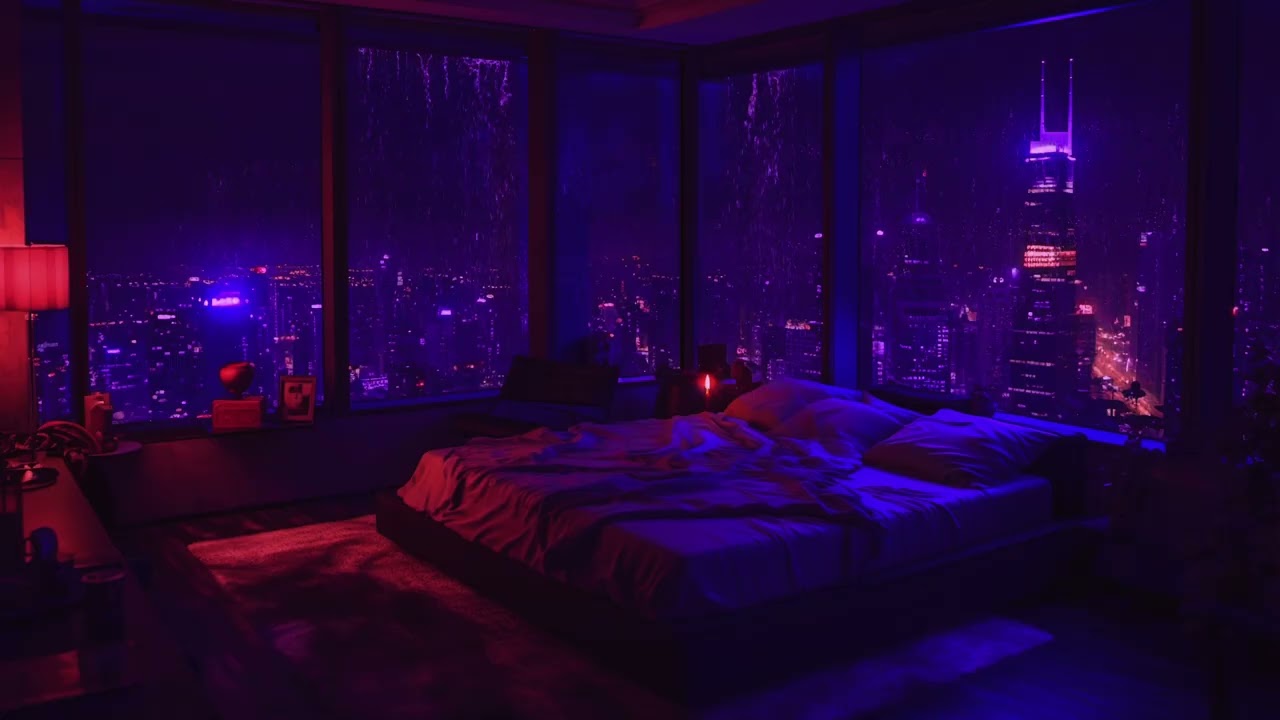 Rain Sounds for Deep Sleep | Gentle Rain at Night in a Cozy City | No Thunder (8 Hours)