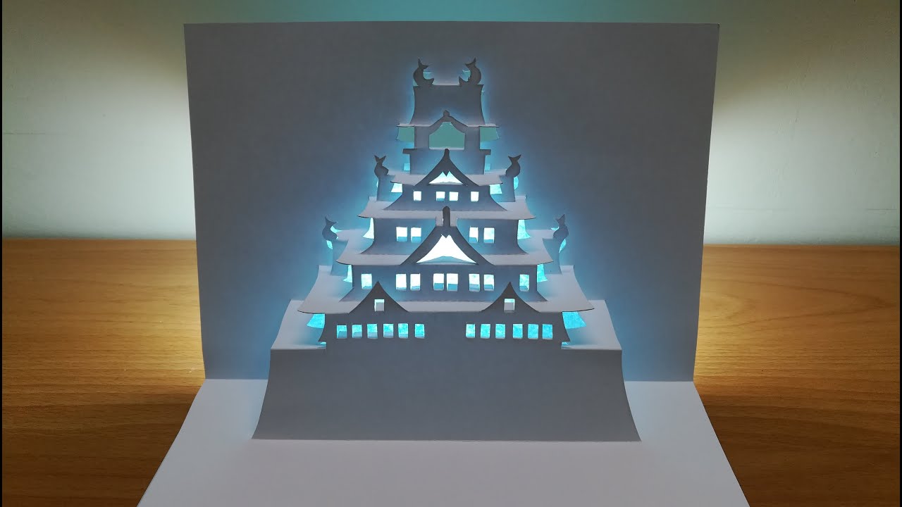 OSAKA Castle｜Origami Architecture｜paper art｜kirigami｜Pop up card｜大阪城 天守閣