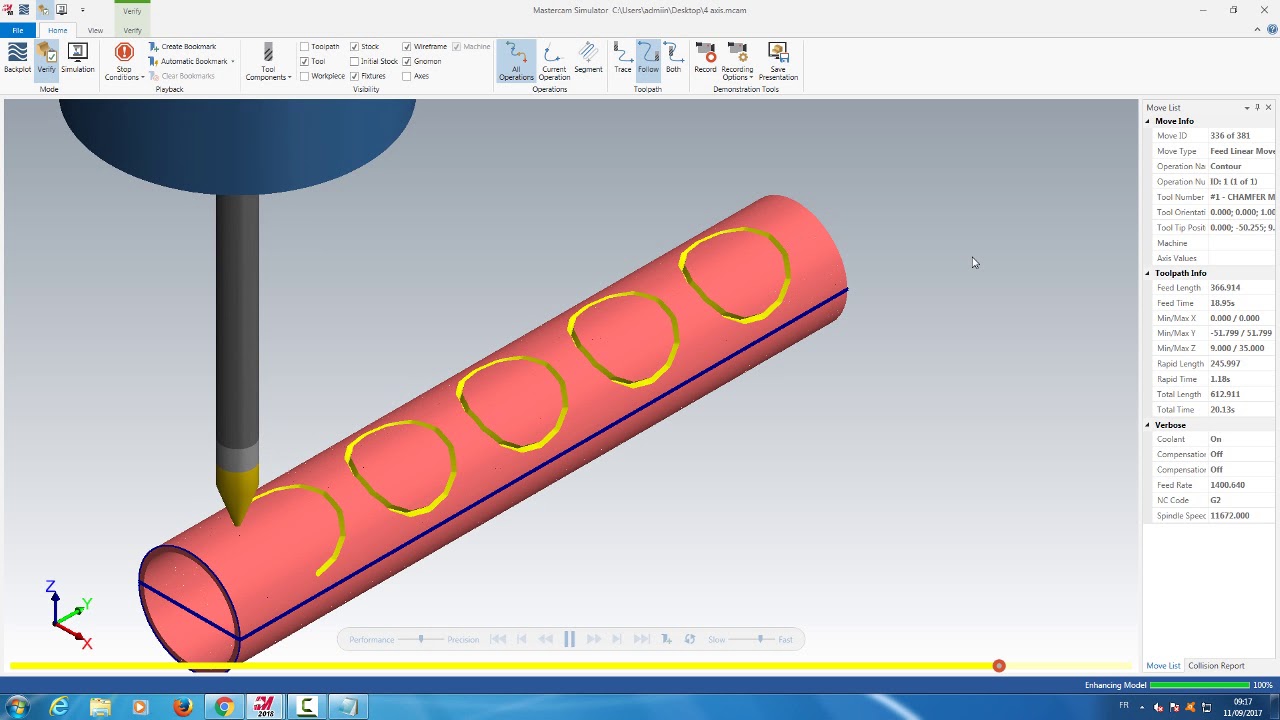 MASTERCAM MULTIAXIS : QUICK AND SIMPLE WAY TO CREATE A MULTIAXIS TOOLPATH