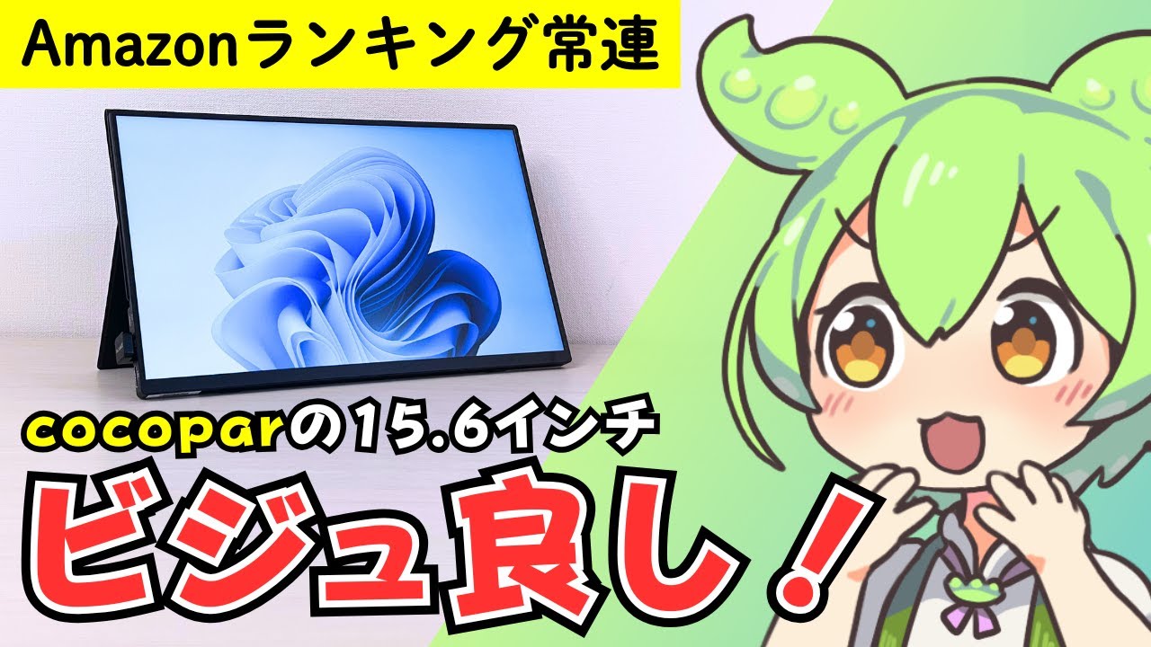 【11,968円】極細ベゼルで人気の15.6インチモバイルモニターを自腹レビュー！Switchにもおすすめ【cocopar zs-156】
