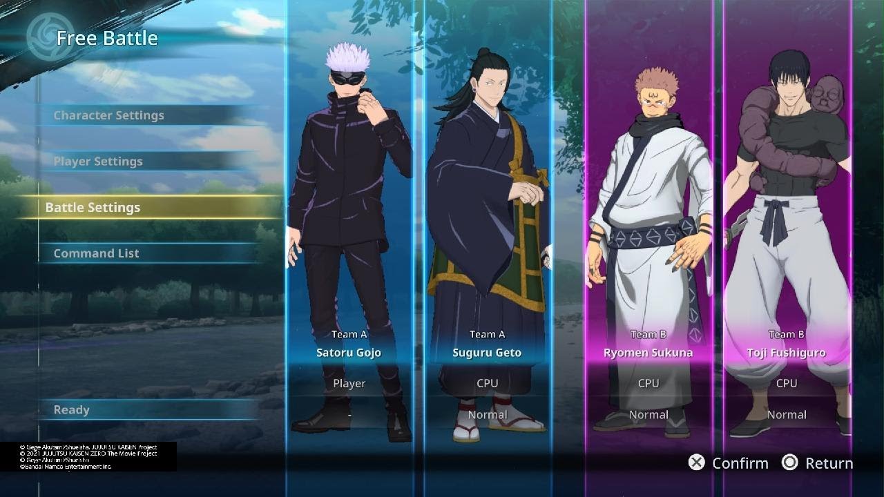 Jujutsu Kaisen Cursed Clash-Satoru Gojo & Suguru Geto Vs Ryomen Sukuna & Toji Fushiguro