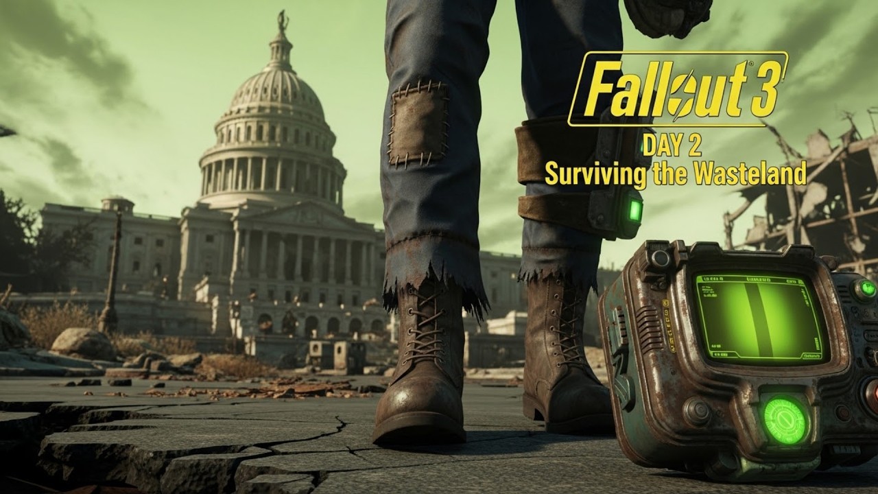 FALLOUT 3 – Surviving The Wasteland | Day 02 (LIVE) 🎮