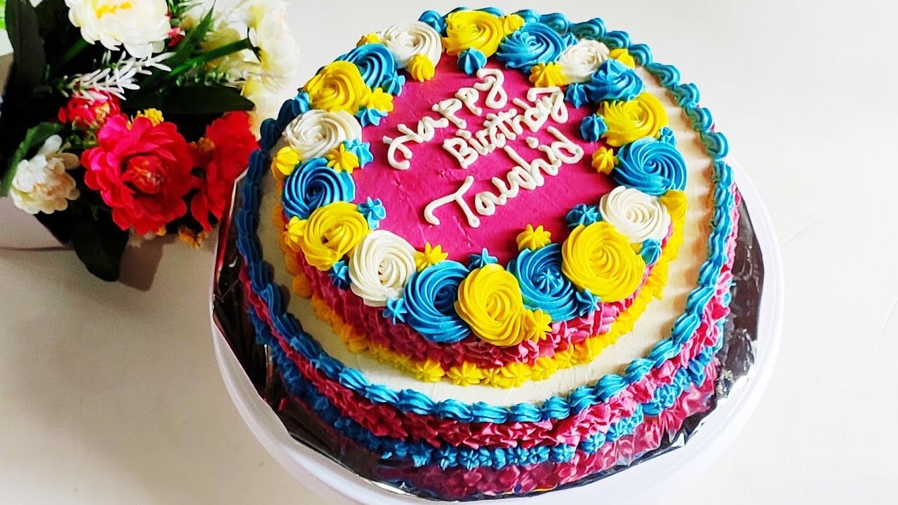 ৩ পাউন্ডের ২ তালা বার্থডে কেক | জন্মদিনের কেক | Two Tier Birthday Cake | Vanilla Cake | Chocolate Ca