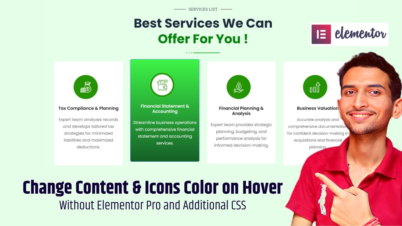 How to Create an amazing service section design with Elementor | Service section design