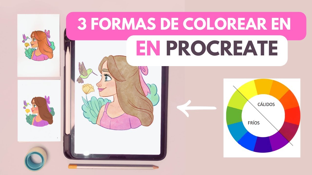 TUTORIAL - Cómo pintar en PROCREATE de 3 formas diferentes + descargable ✨