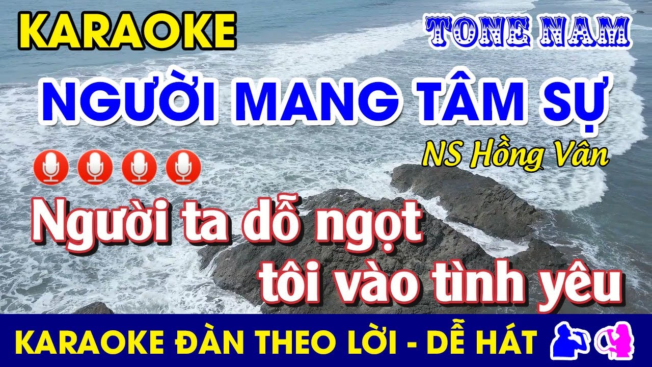 Karaoke l NGƯỜI MANG TÂM SỰ - Tone Nam #nhuphy Nhạc Sống #nguoimangtamsu #hongvan @dung.karaoke