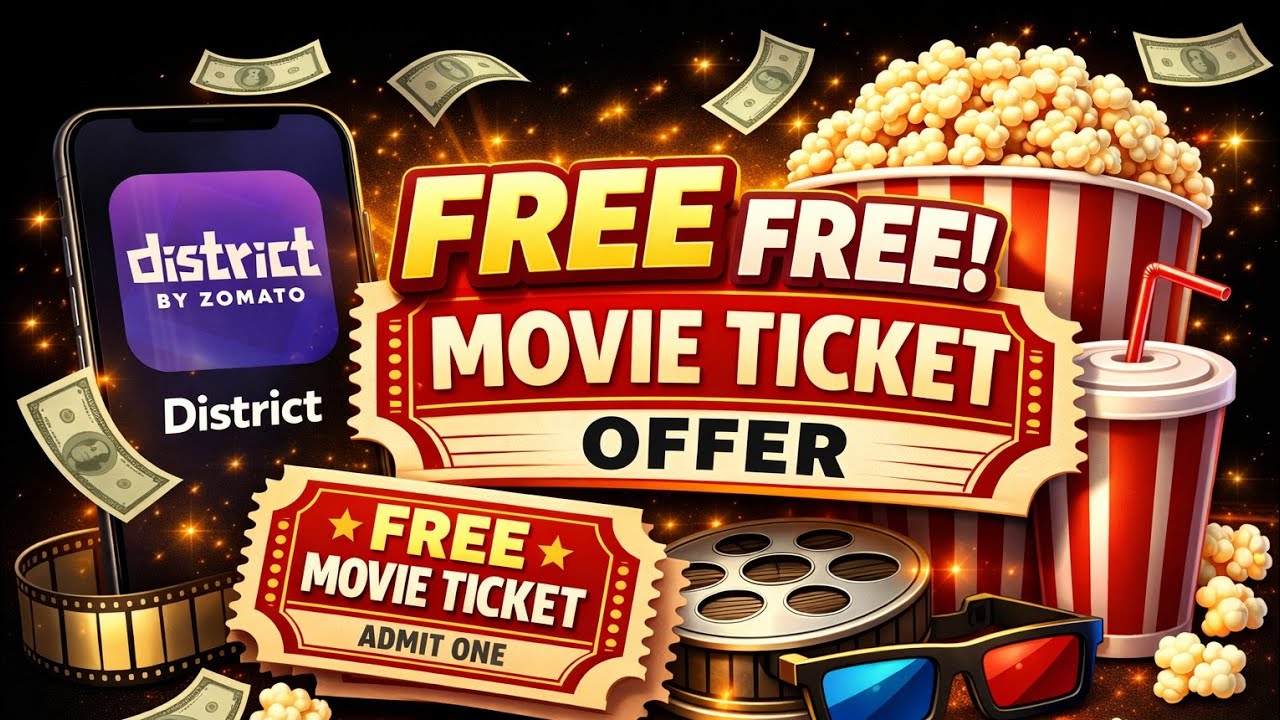 District app free movie ticket | free movie ticket kaise book kare | free movie ticket coupon code