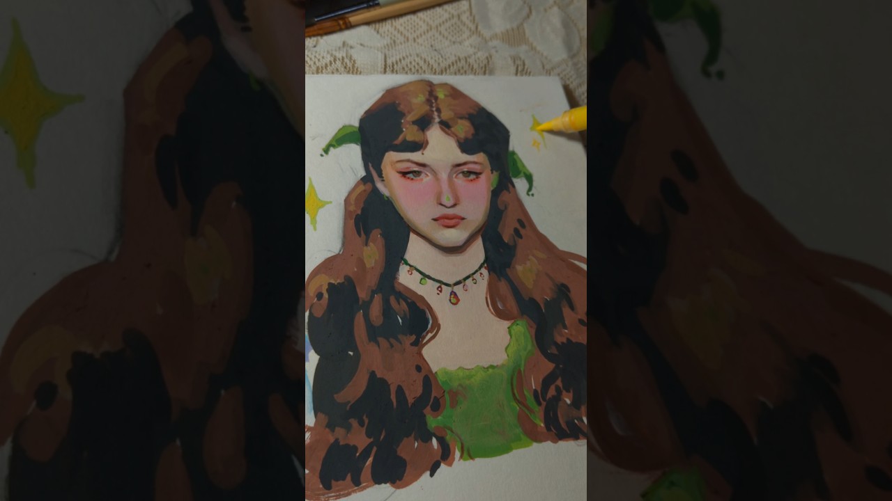 daily practices 💫 #portraitpainting #acrylicmarkers