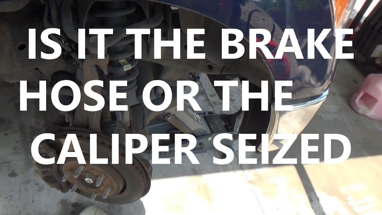 How to tell if a caliper is stuck or a brake hose is closed. Changing brake hose.