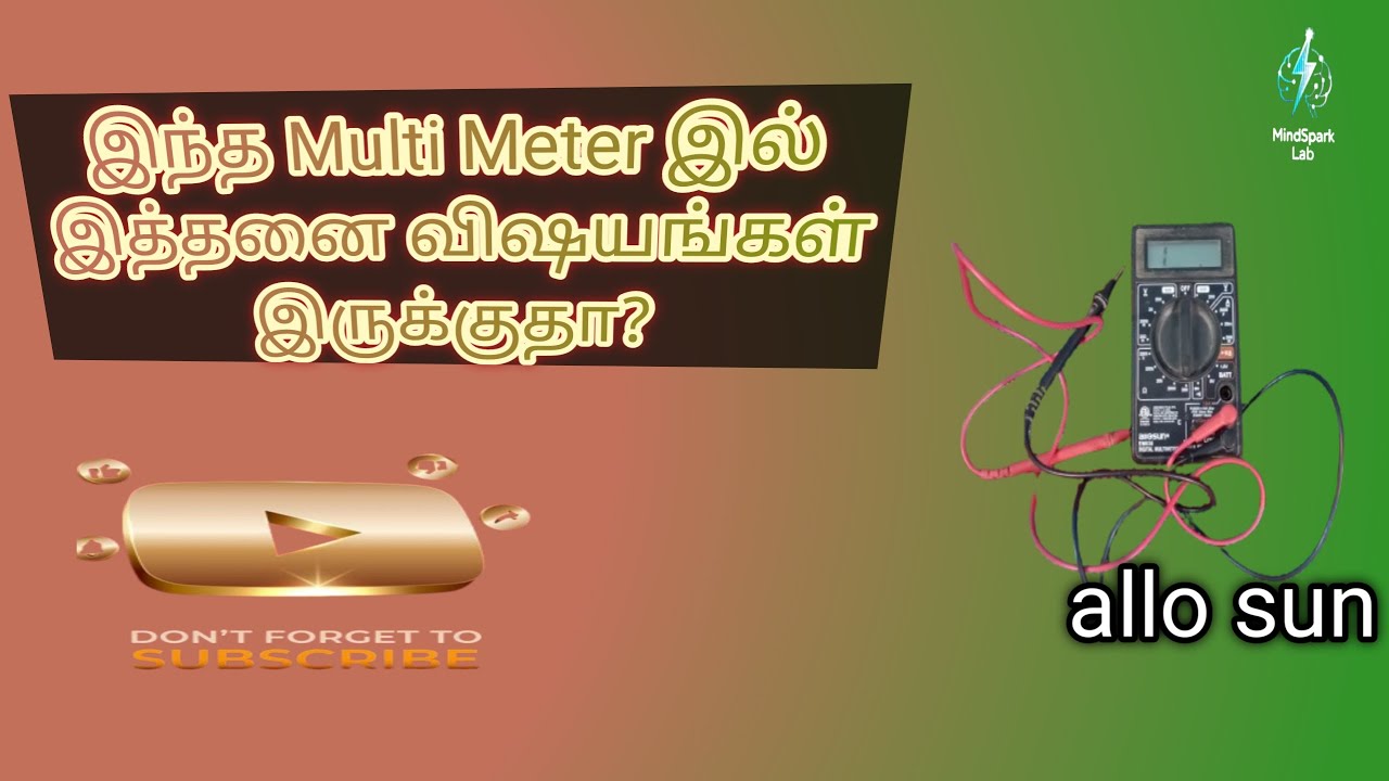 Allosun Digital Multimeter Explained in Tamil | How to Use Multimeter for Beginners