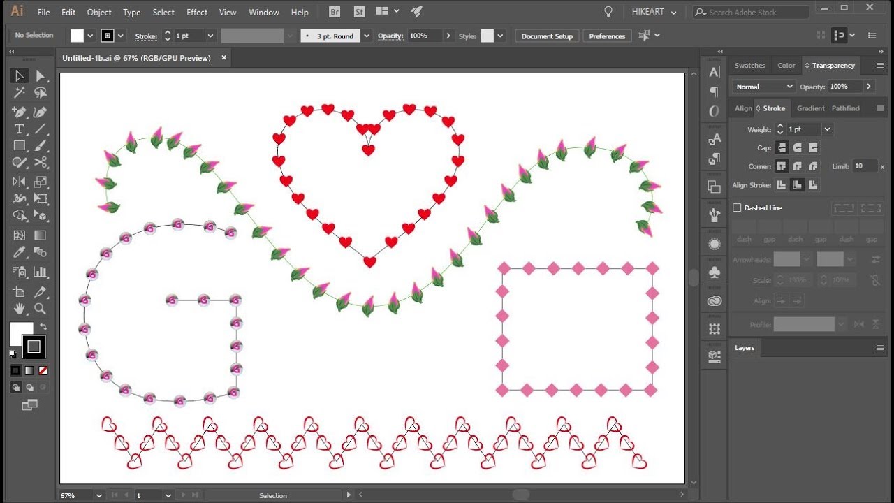 Как повторить форму вдоль любого контура в Adobe Illustrator