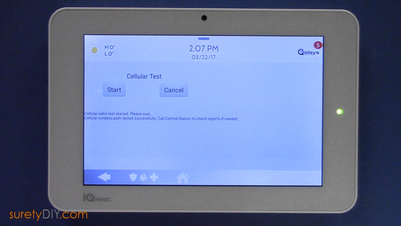How to Run a Cellular Communication Test on the Qolsys IQ Panel 2