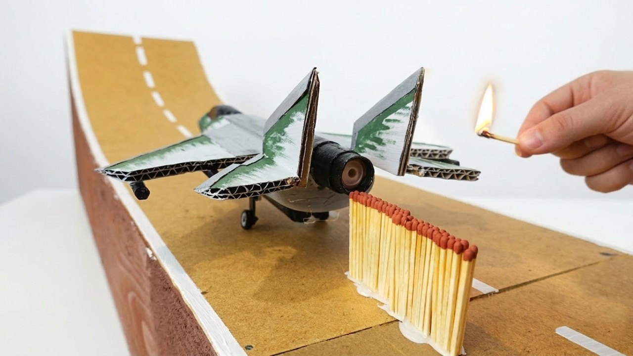 Match Chain Reaction ROCKET POWERED JET Amazing Fire Domino