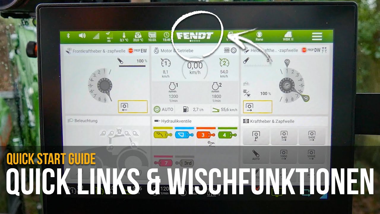 Fendt QSG | Quick Links & Wischfunktionen | FendtONE
