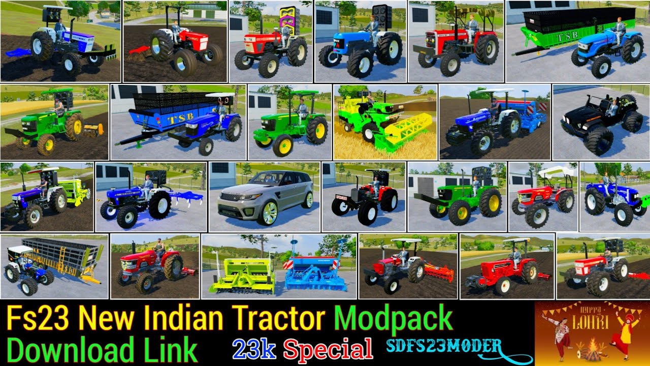 Fs23 23k Special Indian Tractor Mod Apk Download Link || New All Indian Tractor Lohri Special Mod