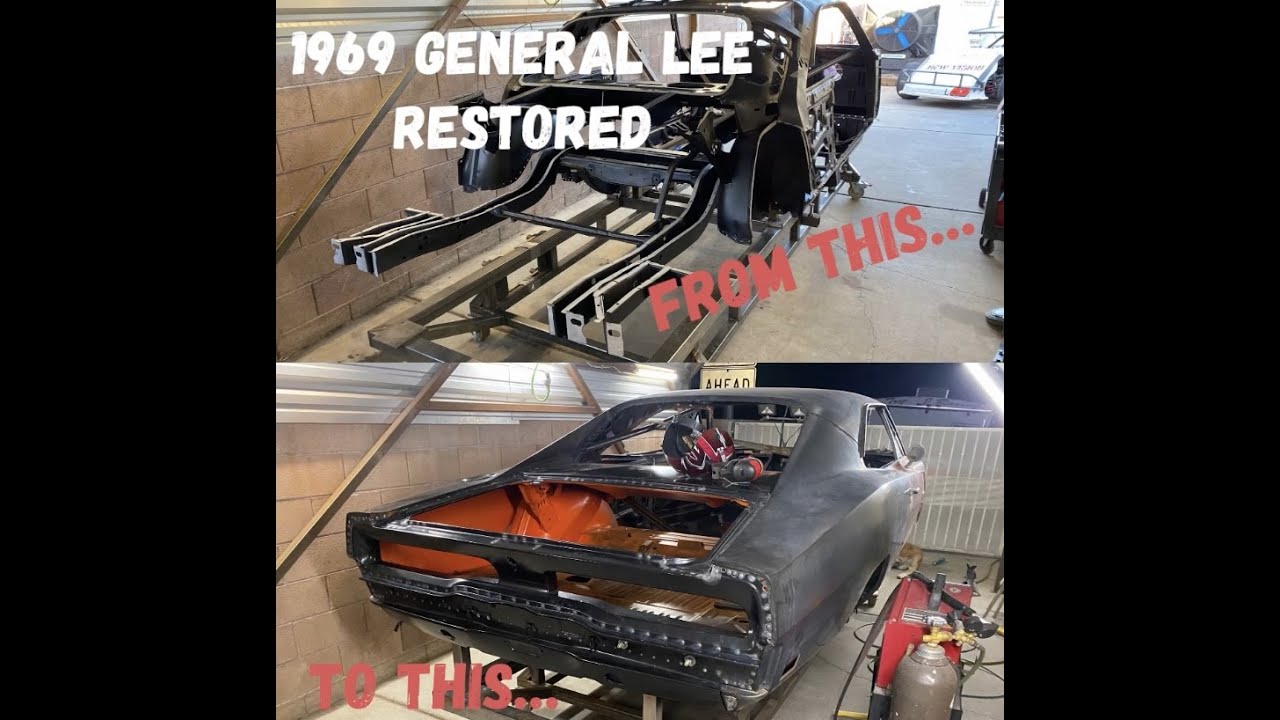 Последние сварочные работы по восстановлению этого General Lee Dodge Charger 1969 года для Northe...