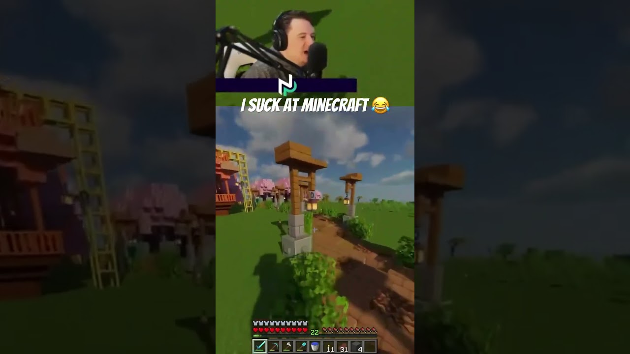 I SUCK at #Minecraft 😂 #funny #gaming #shorts
