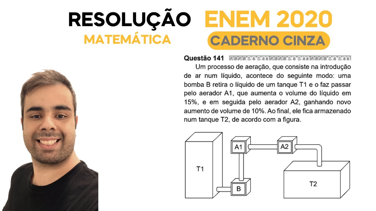 ENEM 2020 \ MATEMÁTICA - Questão 141, CADERNO CINZA – Um processo de aeração, que consiste na