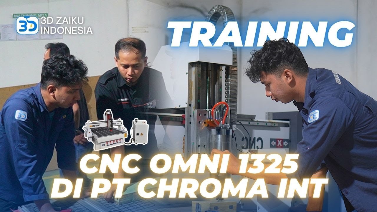 TRAINING CNC ROUTER OMNI 1325 3 KW DI PT CHROMA INT BANDUNG‼️