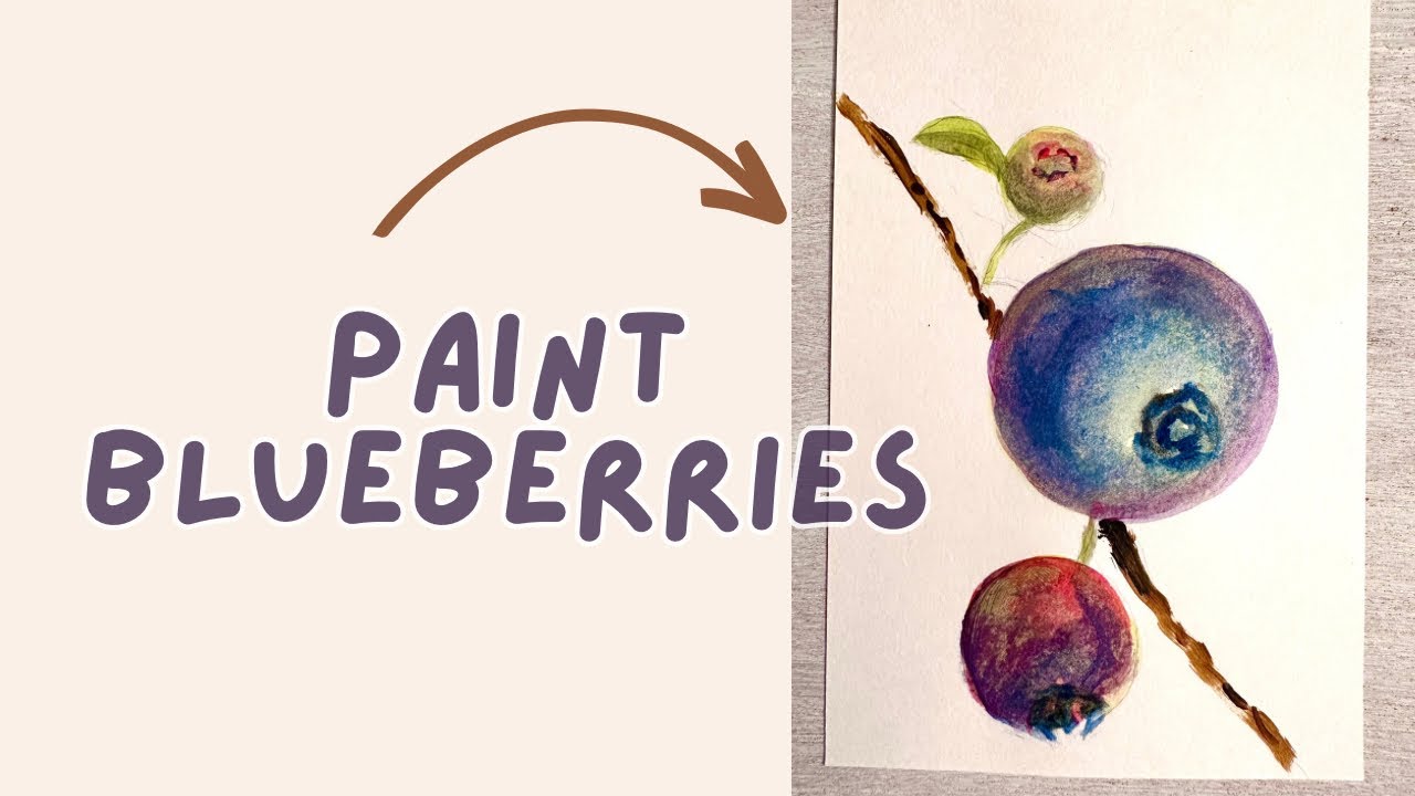 How to Paint Blueberries With Acrylic Paint Step by Step Tutorial