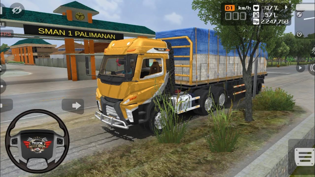 Truck simulator indonesia 🔴 my first opinion || Relalastick graphics || Barik transport 😀 Day 2 