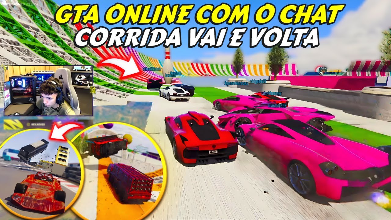 CORRIDA VAI E VOLTA COM CHAT NO GTA ONLINE | BK GANHOU? - BKINHO RP CLIP'S