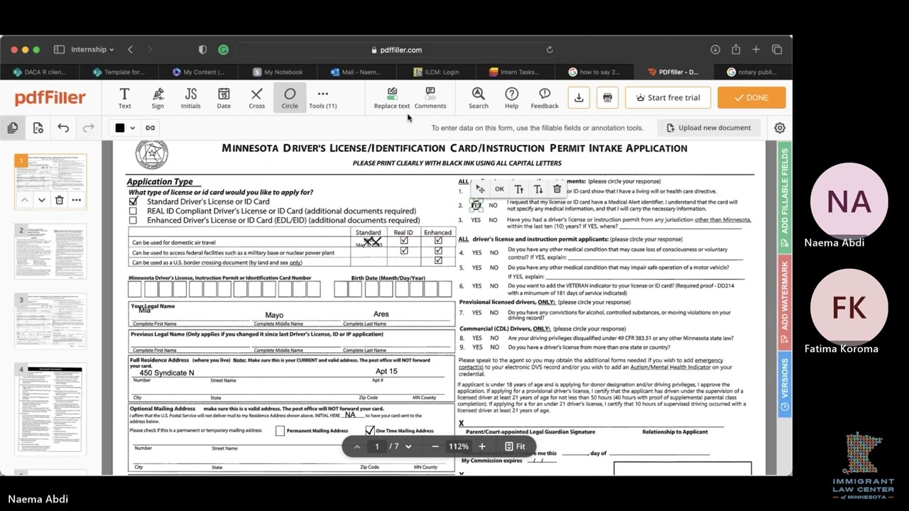 How to Fill Out the Minnesota Driver's License Application