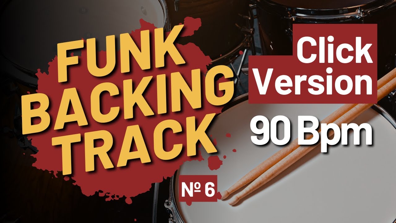 Drumless Funk Fusion Backing Track Nº 6 3/4 | 90 BPM Click Version | No Drums Jam Track